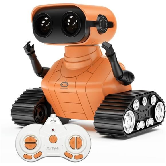 Remote Control Robot Toys for Kids, Dancing Singing Music LED Eyes, (Orange) - Picture 1 of 7